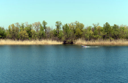 The Don River near the village of Romanovskaya, Rostov Region.のeditorial素材