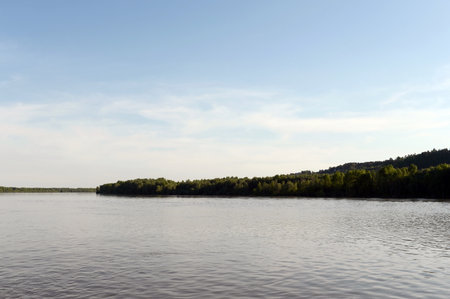 The Ob River is near the city of Barnaul.のeditorial素材