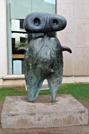 Sculpture in the Joan MirÃ³ museum in Barcelona.のeditorial素材