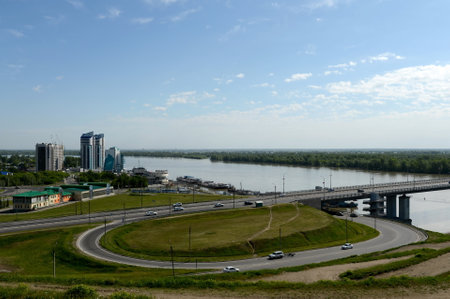 View of the city of Barnaul from the mountainous part.