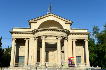Cultural and Exhibition Center of the State Museum of Heroic Defense and Liberation of Sevastopol from the street Pushkin.のeditorial素材
