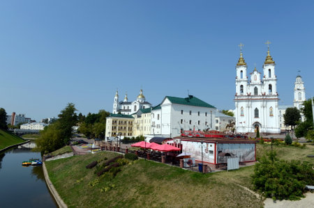 The Vitba River in the old part of Vitebsk.のeditorial素材