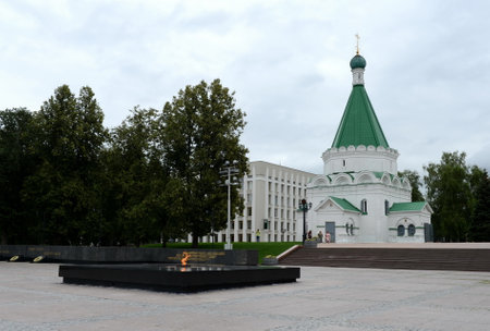 The Michael-Archangel Cathedral in the Kremlin in Nizhny Novgorod.のeditorial素材
