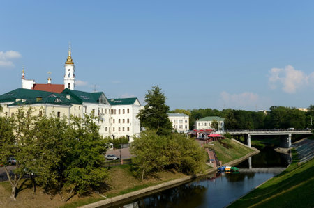 View of the historical center of Vitebsk.のeditorial素材