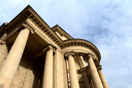 Cultural and Exhibition Center of the State Museum of Heroic Defense and Liberation of Sevastopol from the street Pushkin.のeditorial素材