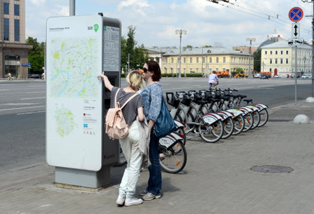 Automatic day bike rental on the Garden ringのeditorial素材