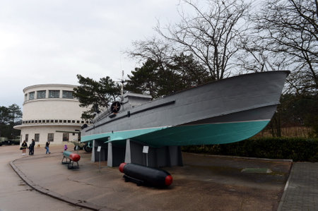 Torpedo boat project "123K" (TKA "Komsomolets") on Sapun Mountain in Sevastopol.のeditorial素材