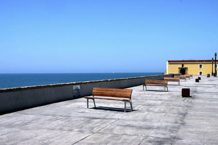 Quay in the city of Cadiz, standing on the Atlantic coast.のeditorial素材