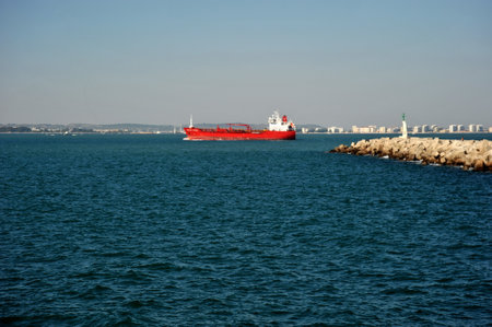 In the harbor of the Cadiz Gulf of the Atlantic Ocean.のeditorial素材