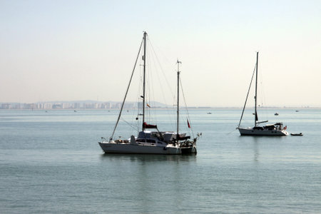 Sailing yachts in the Atlantic Ocean.のeditorial素材