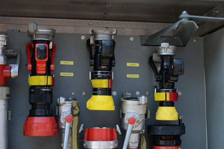 Modern equipment of the fire truck
