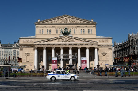 State academic Bolshoi Theater of Russia in the center of Moscow.のeditorial素材