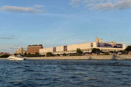 View of The Central House of the Artist on the Crimean embankment of Moscow.のeditorial素材