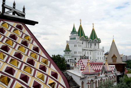 View of the Izmailovo Kremlin in Moscowのeditorial素材