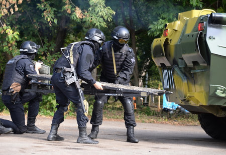 Assault riot of the National Guard