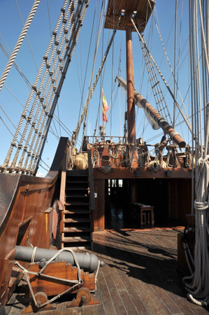 Ship mast on spanish galleonのeditorial素材