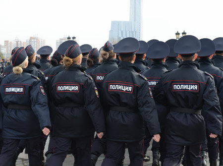 Police marching in the parade