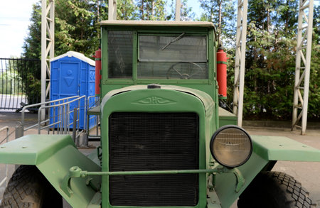 Petrol tanker BZ-43 ZIS-5V at the Museum of Military Equipment in Moscowのeditorial素材