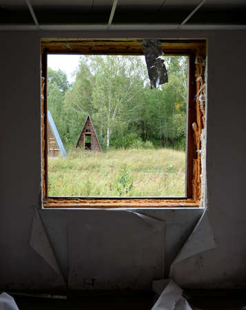 Abandoned tourist complex Eldorado in the Altai Territory