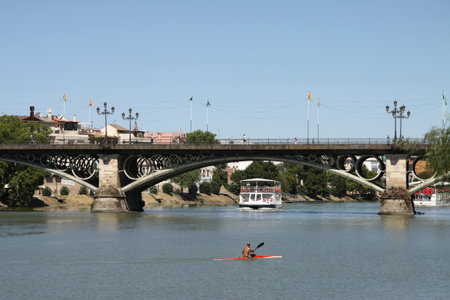 Isabella II Bridge in Sevilleのeditorial素材