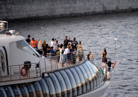 People on the Moscow River