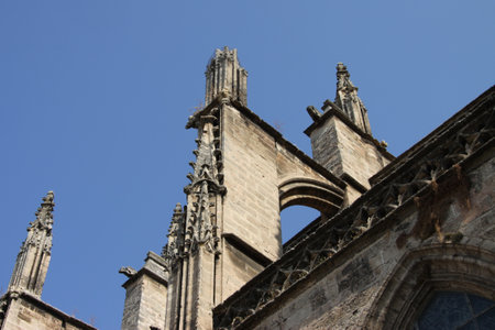 Fragment of the ancient seville cathedralのeditorial素材