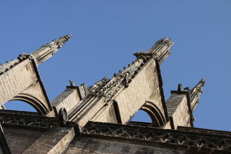 Fragment of the ancient seville cathedralのeditorial素材