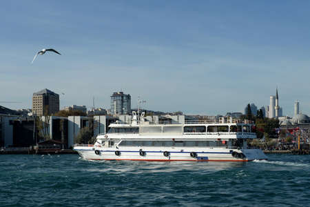 Passenger pleasure boat in the Bosphorus. Istanbul