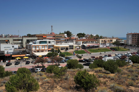The resort town of Matalascanas on the Atlantic oceanのeditorial素材