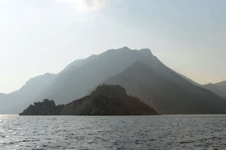 Turkish island of Ciftlik in the Aegean sea
