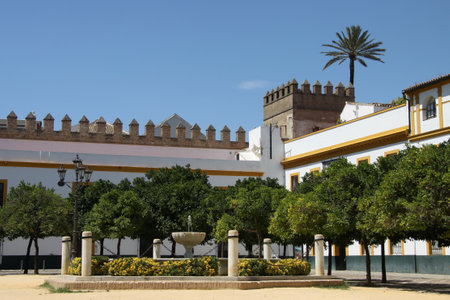 Seville Alcazar. Palace of the Spanish Kings in Andalusia, Spain.のeditorial素材