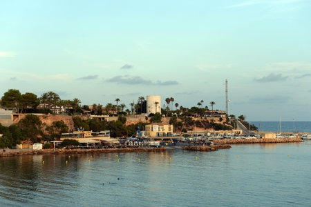 View of Cabo Roig in Orihuela Costa. Spainのeditorial素材