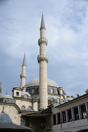 ISTANBUL, TURKEY - NOVEMBER 4, 2019: The Sultan Eyup mosque is the main Muslim Shrine in Turkey and the fourth in the world. Istanbulのeditorial素材
