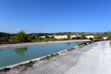 Water channel in Orihuela Costa. Spainのeditorial素材