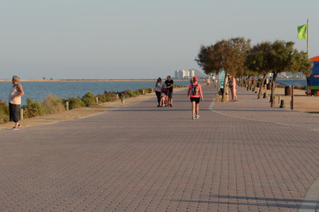 Coastline in San Pedro del Pinatar. Spainのeditorial素材