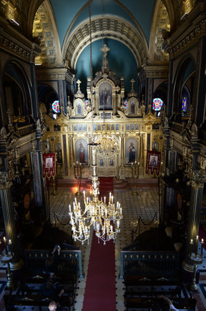 Interior of the Bulgarian Church of St. Stephen on the shore of the Golden horn Bay in Istanbul, Turkeyのeditorial素材