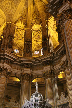 In the Cathedral of the Spanish city of Malagaのeditorial素材