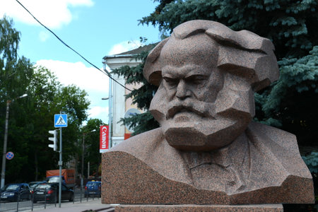 Monument to Karl Marx in Kalugaのeditorial素材