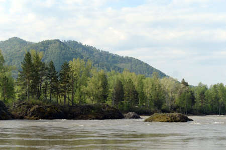 Katun Mountain River in the Altai Mountainsのeditorial素材