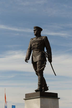 Monument to Marshal Georgy Zhukov in the Military-patriotic Park of Culture and Recreation "Patriot"のeditorial素材