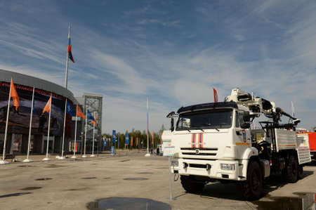 Emergency rescue vehicle of the Ministry of Emergency Situations of Russia on the KAMAZ chassis in the Military-patriotic Park of Culture and Recreation "Patriot". Kubinkaのeditorial素材
