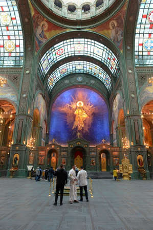 Interior of the Main Temple of the Armed Forces of the Russian Federation in the Patriot Park....