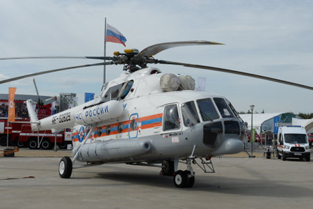 Mi-8MTV-1 helicopter of the Ministry of Emergency Situations of Russia in the Military-patriotic...