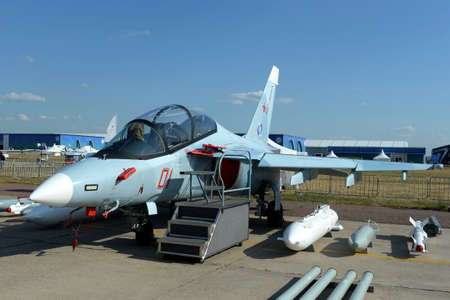 Yak-130 combat training aircraft at the MAKS-2021 International Aviation and Space Salon in...
