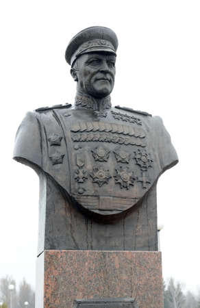 Monument to Soviet Marshal Georgy Zhukov at the memorial complex "Prokhorov Field"のeditorial素材