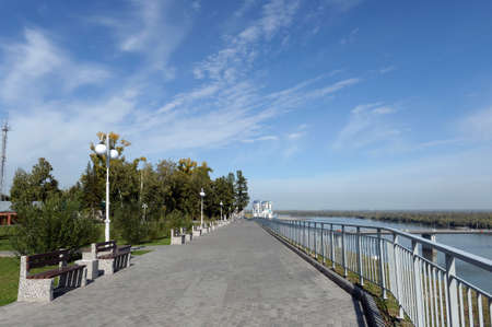 Upland Park in the Siberian city of Barnaulのeditorial素材
