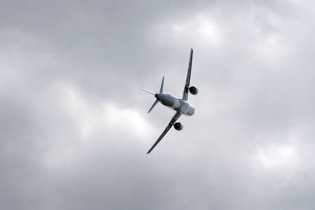 Demonstration flight of the new Russian twin-engine passenger aircraft MS-21-300 at the International Aviation and Space Salon MAKS-2021 in Zhukovskyのeditorial素材