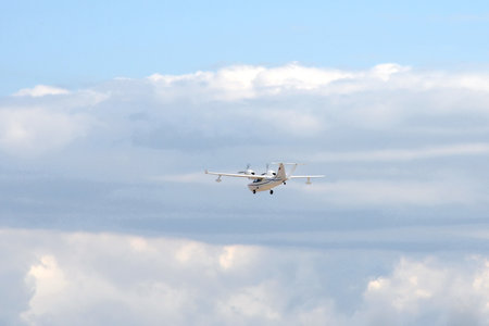 Aviatech L-145 amphibious aircraft with tail number RA-2973G at the MAKS-2021 International Air Show in Zhukovsky, Russiaのeditorial素材