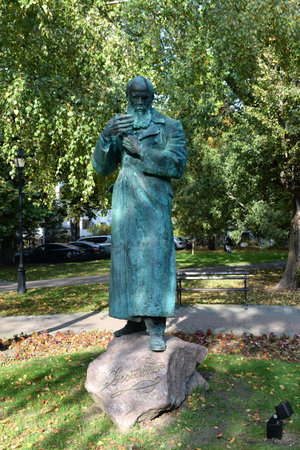 Monument to the Russian writer Fyodor Dostoevsky in Kaliningradのeditorial素材