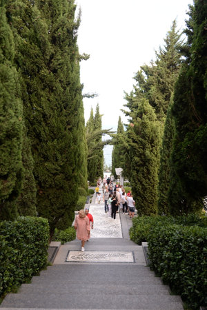 Art staircase in Aivazovskoye park, Partenit, Crimea